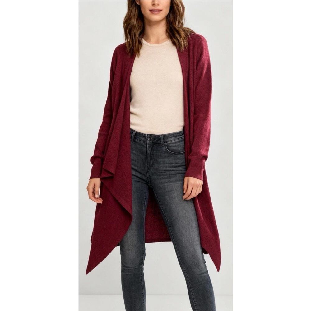 Barefoot Dreams Medium CozyChic Lite Knit Cardigan Burgundy Size S/M